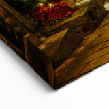 Winter Street at Night Wall Art Quebec – Festive Cityscape Photography