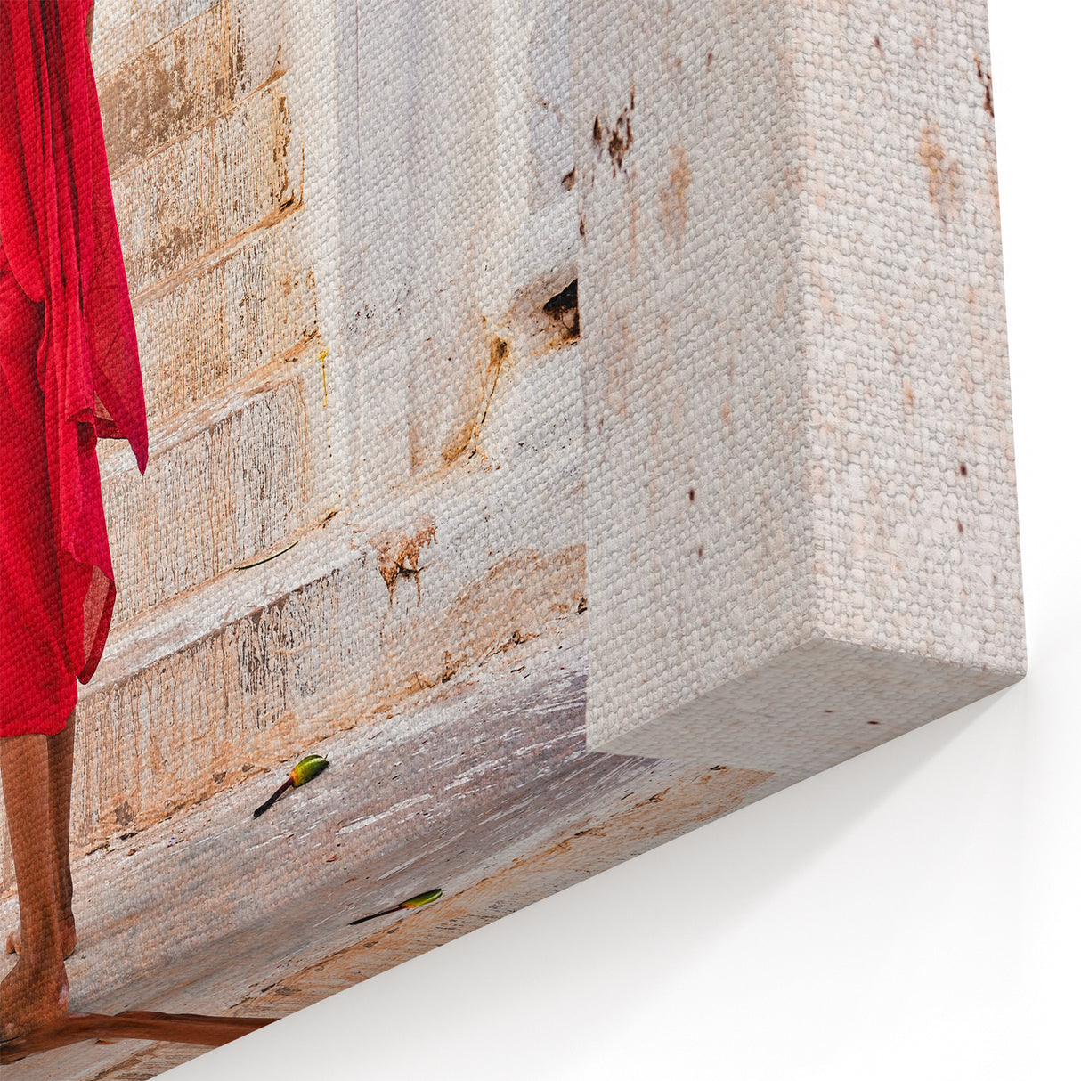 Monk with Red Umbrella Wall Art - Myanmar Culture & Architecture Prints