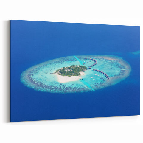 Maldives Wall Art - Tropical Island Paradise Canvas Prints with Ocean Views