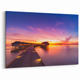 Maldives Sunset Wall Art - Stunning Tropical Beach Canvas Prints