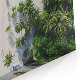 Tropical Beach Art - Aerial Maldives Island Decor with Turquoise Waters