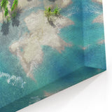 Scenic Maldives Wall Art - Tropical Island and Sailboat Canvas Prints