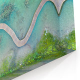 Winding Lagoon Pathway Art - Tranquil Boardwalk in Maldives Canvas Print