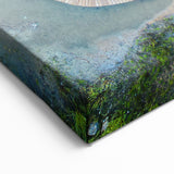 Winding Lagoon Pathway Art - Tranquil Boardwalk in Maldives Canvas Print