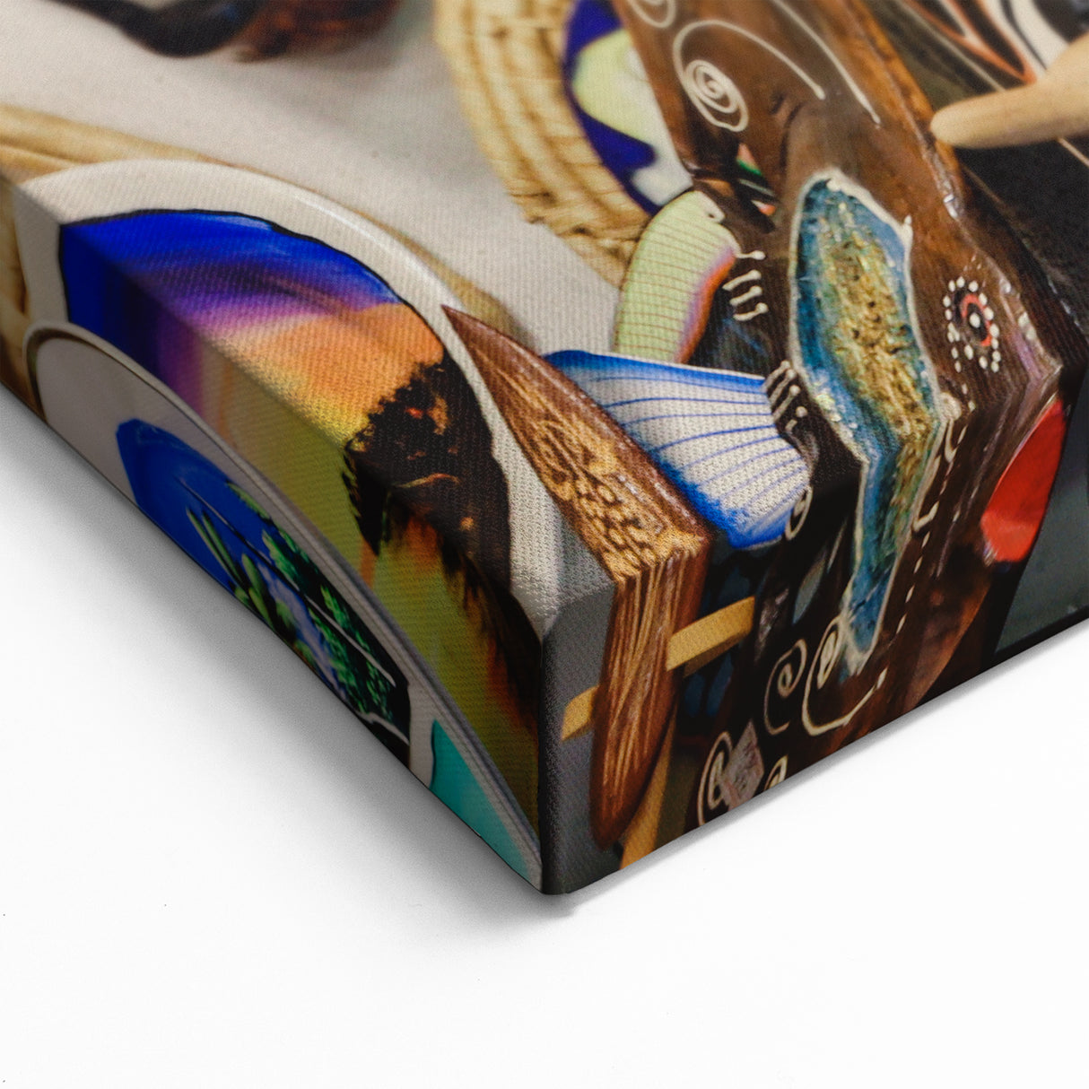 Vibrant Cultural Mask Wall Art - Unique Handcrafted Art Collection Prints