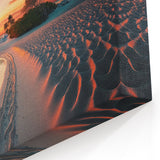 Sunset Shoreline Art - Vibrant Maldives Beach Canvas Print