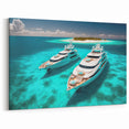 Luxury Yachts in Turquoise Waters – Scenic Maldives Wall Art