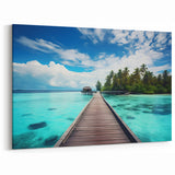 Maldives Ocean View Wall Art – Scenic Tropical Island Canvas Prints