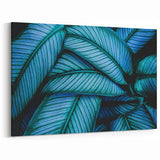 Leaf Photography Art: Vibrant Blue and Green Leaves for Modern Decor