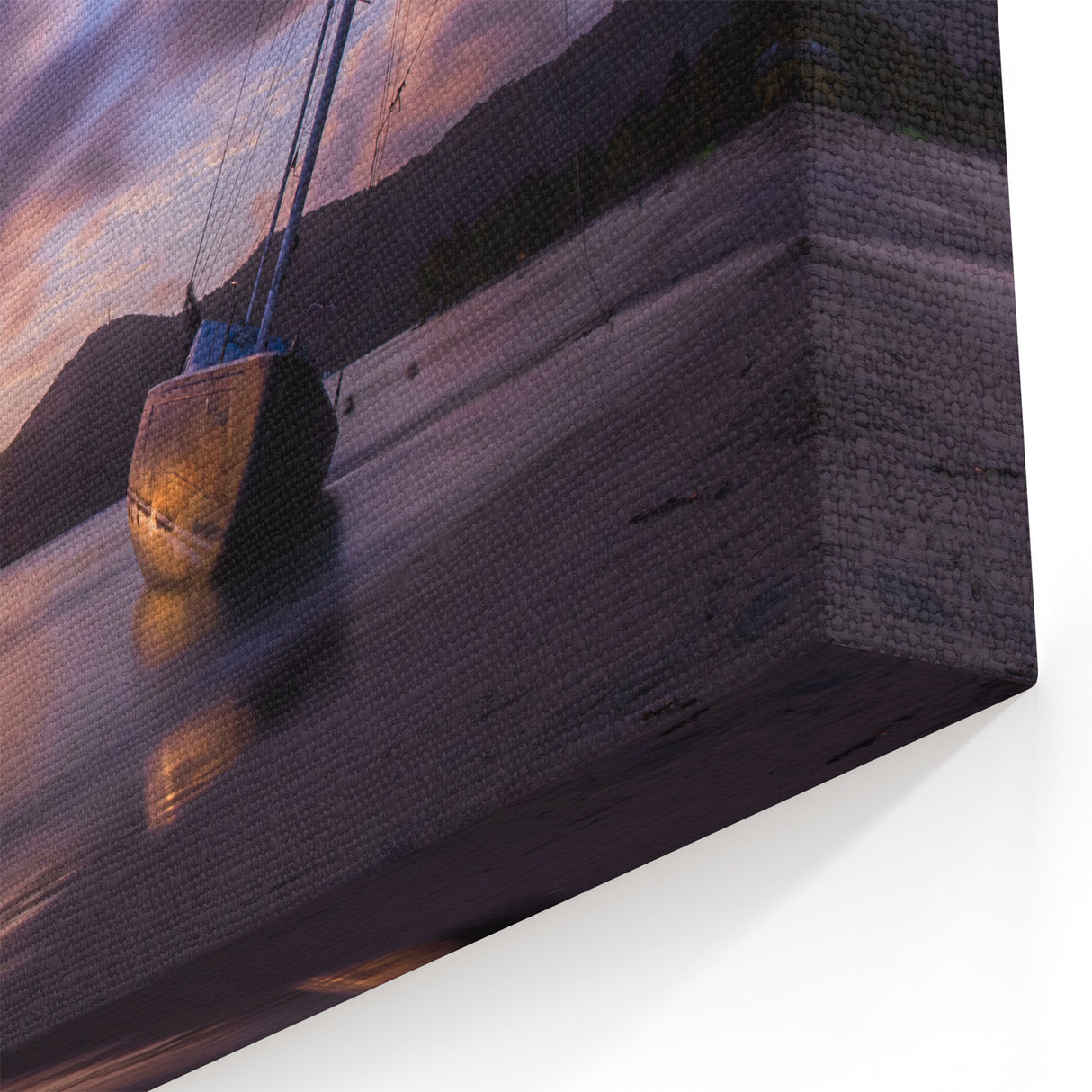 Martinique Canvas Prints - Sunset Sailboat Serenity