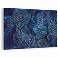 Blue Leaf Photography Art: Nature-Inspired Wall Decor for Modern Homes