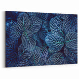 Blue Leaf Photography Art: Nature-Inspired Wall Decor for Modern Homes