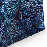 Blue Leaf Photography Art: Nature-Inspired Wall Decor for Modern Homes