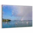 Martinique Canvas Prints - Caribbean Sailboats and Rainbow Art