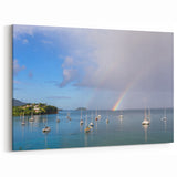 Martinique Canvas Prints - Caribbean Sailboats and Rainbow Art