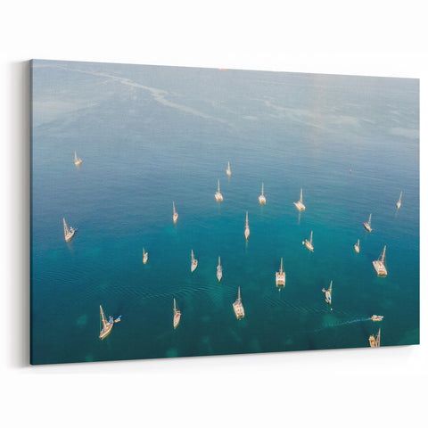 Martinique Wall Art - Scenic Caribbean Island Boats on Tranquil Waters