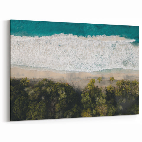 Caribbean Scenery Art - Exotic Beach Waves Martinique Canvas Print