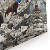 Traditional Nepali Artwork - Yaks and Climbers at Himalayan Base Camp