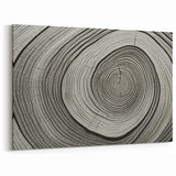 Monochrome Tree Rings: Elegant Tree Wall Art for Modern Homes