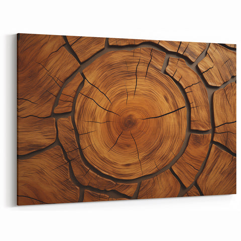Golden Tree Rings: Nature-Inspired Tree Wall Art for Modern Interiors