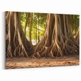 Majestic Banyan Roots: Nature-Inspired Tree Wall Art for Home Decor