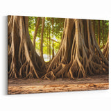 Majestic Banyan Roots: Nature-Inspired Tree Wall Art for Home Decor