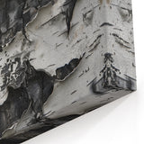 Birch Tree Bark: Modern Monochrome Tree Wall Art for Home Decor