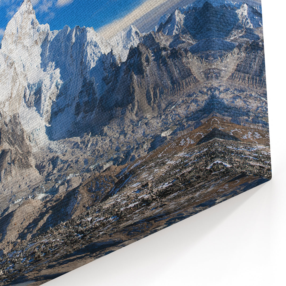 Mount Everest Prints - Majestic Himalayan Peaks Under Blue Sky