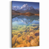 Nepal Landscape Photography - Crystal Clear Lake Reflecting Snowy Peaks