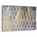 Nature Wall Art - Close-Up Fish Scale Texture Photography Canvas Print