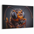 Animal Wall Art - Wasp Close-Up Macro Wildlife Photography Canvas Print
