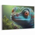 Animal Wall Art - Lizard Close-Up Vibrant Wildlife Photography Canvas Print