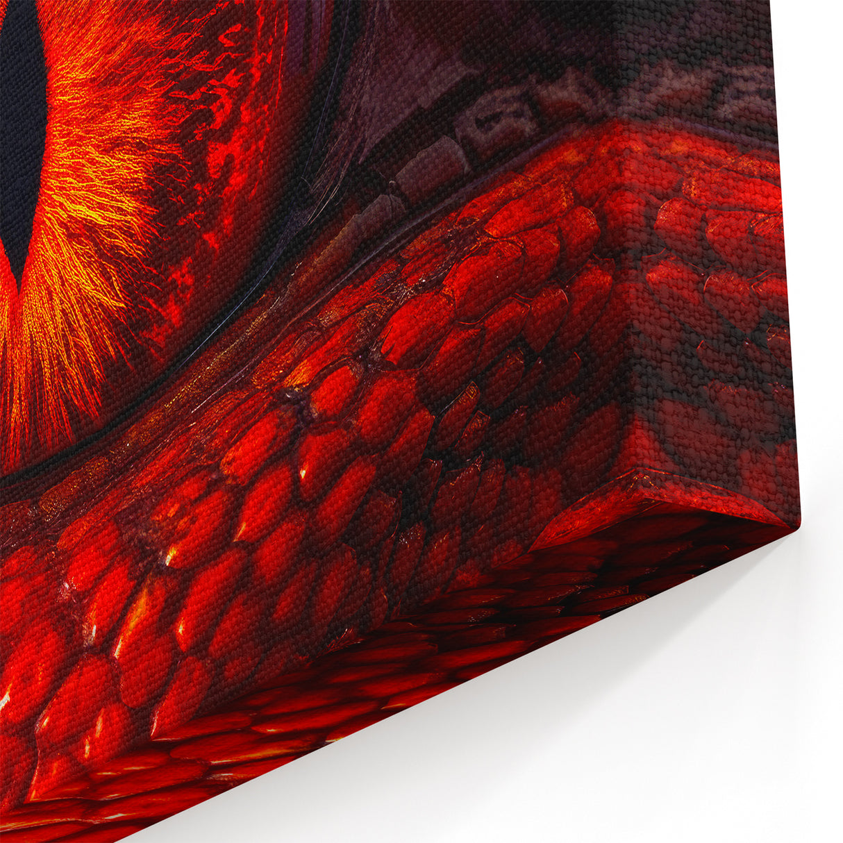 Fiery Reptile Eye Close-Up Wall Art - Bold Wildlife Photography Print