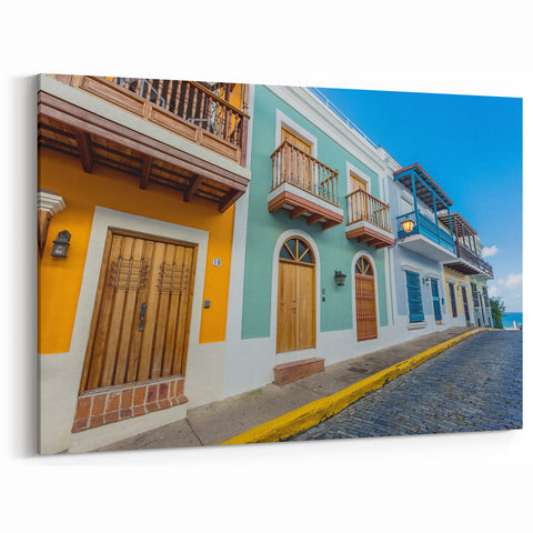 Puerto Rico Wall Art - Caribbean Canvas Prints of Old San Juan Scenery