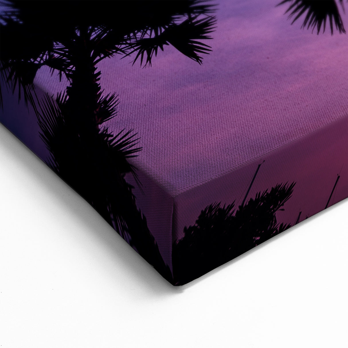 Puerto Rican Scenery - Tropical Beach Art of Palm Trees at Dusk