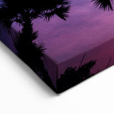 Puerto Rican Scenery - Tropical Beach Art of Palm Trees at Dusk