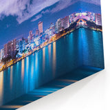 Puerto Rico Wall Art - San Juan Skyline at Night Caribbean Canvas Prints