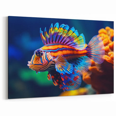 Animal Wall Art – Vibrant Fish Close-Up Print | Nature Art Canvas Collection