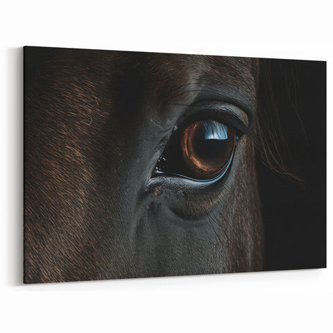 Animal Wall Art – Striking Horse Eye Close-Up | Wildlife Canvas Prints