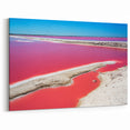 Scenic Yucatan Photography - Pink Salt Lakes Mexico Yucatan Canvas Art
