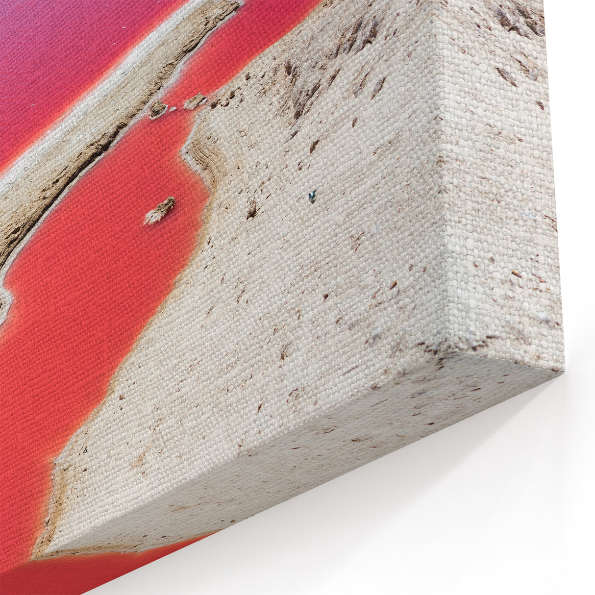 Scenic Yucatan Photography - Pink Salt Lakes Mexico Yucatan Canvas Art