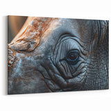 Animal Wall Art – Majestic Rhino Close-Up Print | Wildlife Canvas Art