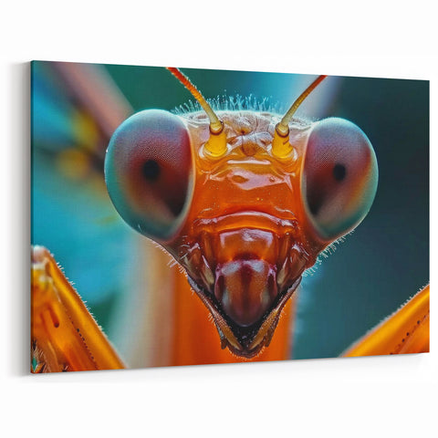 Animal Wall Art – Praying Mantis Close-Up Print | Nature Canvas Art