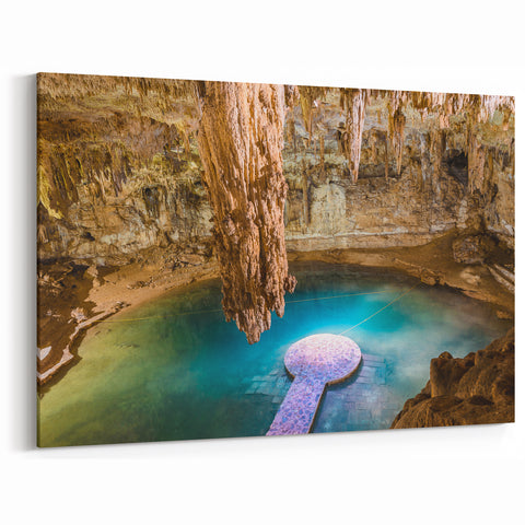 Yucatan Canvas Art - Scenic Cenote Photography Mexico Yucatan Prints