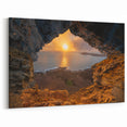 Puerto Rico Wall Art - Caribbean Sunset Scenery Through Rocky Caves