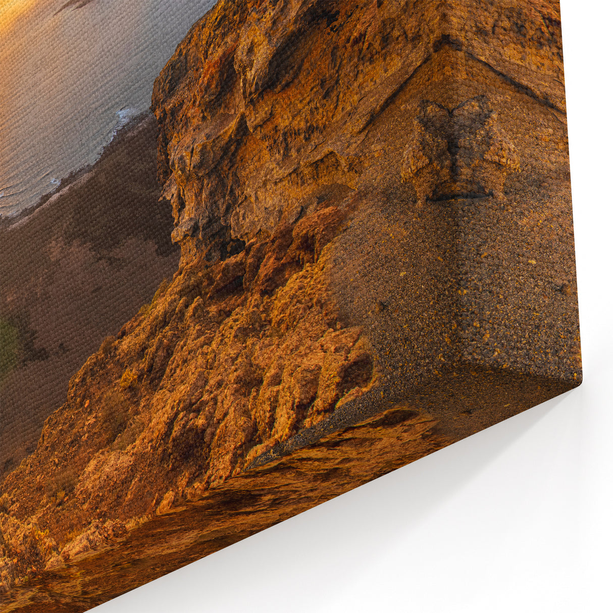 Puerto Rico Wall Art - Caribbean Sunset Scenery Through Rocky Caves