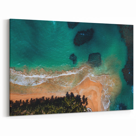 Tropical Beach Art - Puerto Rico Photography Aerial Caribbean View
