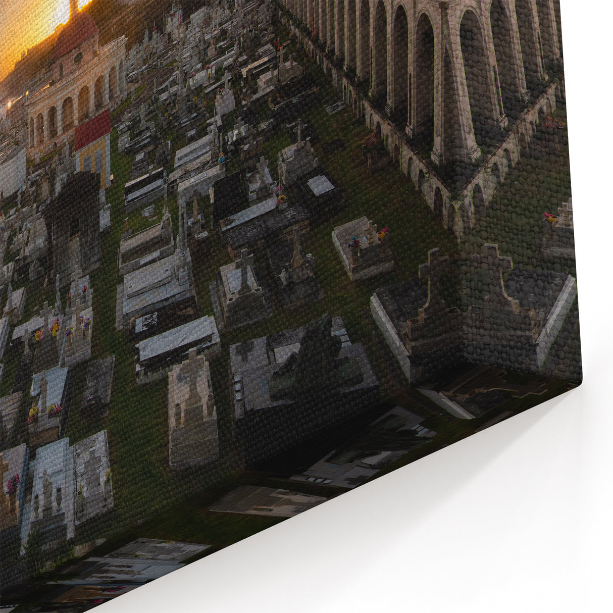 San Juan Wall Decor - Puerto Rico Cemetery at Sunset Caribbean Art