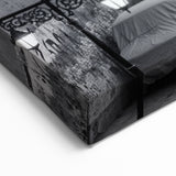 Lahore Old City Street Wall Art – Black and White Pakistani Cityscape Print