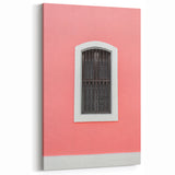 San Juan Wall Decor - Puerto Rican Window on Pink Wall Minimalist Art